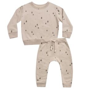 Rylee + Cru Tree Print Sweat Set Joggers & Sweatshirt